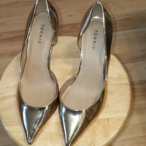 Torrid Gold Heels
